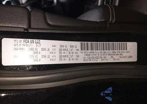 2017 Jeep Grand Cherokee Limited 4X4 z USA, uszkodzony, nr VIN 1C4RJFBG1HC831700